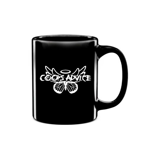 Coop's Advice' Black Mug