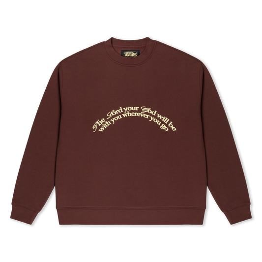 Joshua 1:9' Brown Crewneck