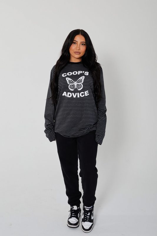 It's OK to be Vulnerable' Striped L/S